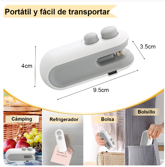 Mini Sellador De Bolsas Portatil